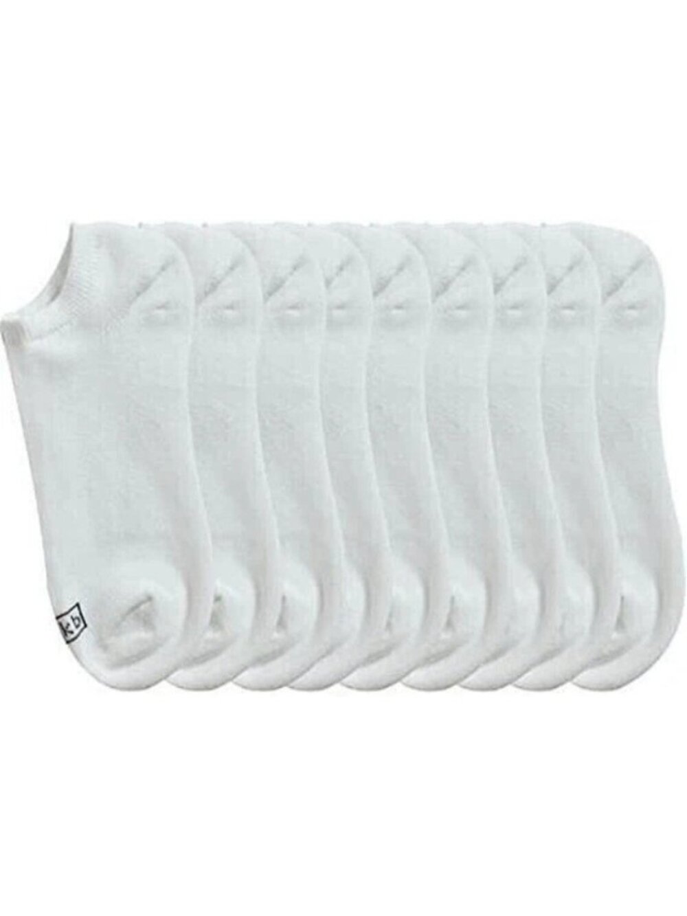 KB Women's 9 Pairs White Ankle Socks Lightweight Casual Everyday Wear B1531